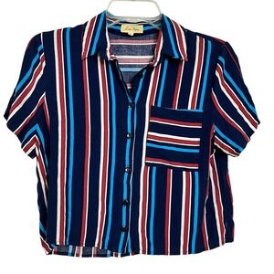 Love Notes Multicolor Striped Button Down Shirt